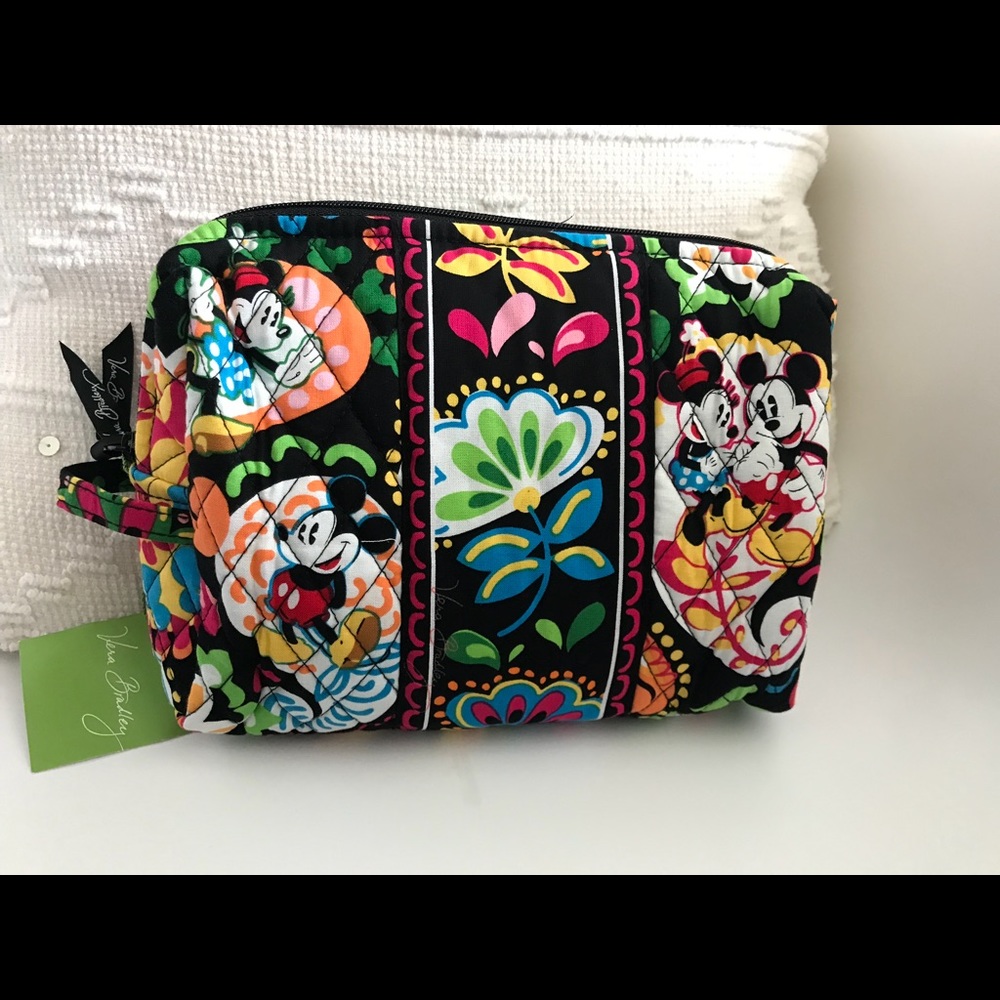 Vera Bradley L cosmetics midnight with Mickey